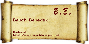 Bauch Benedek névjegykártya